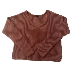 Wild Fable Women's Mauve Pink Cropped Pull
Over Sweater